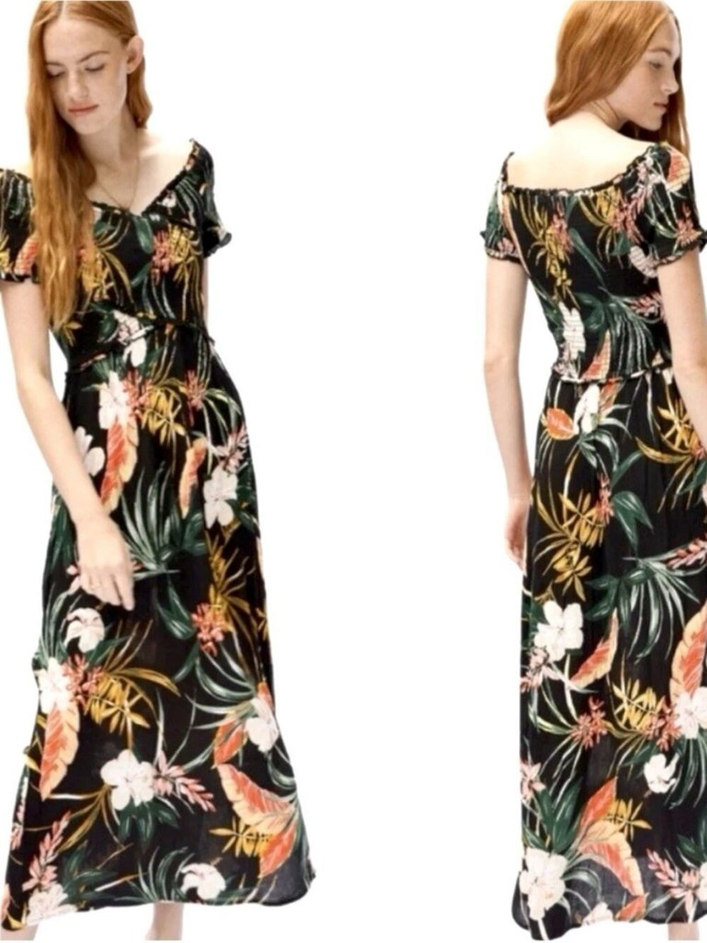 Patrons Of Peace Topanga Maxi Dress Sz S Smocked Floral Boho Fairy Whimsy